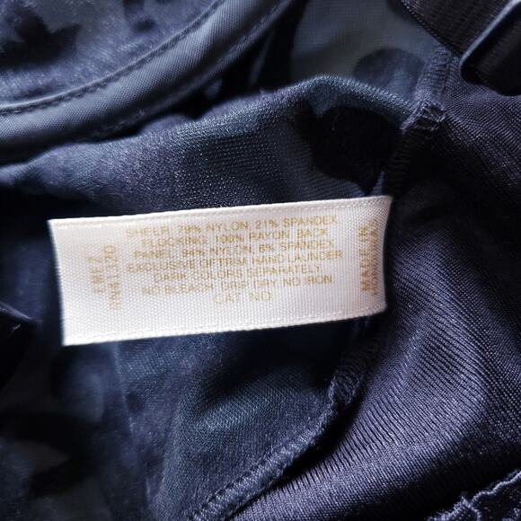 Rare Vintage 90s Victoria's Secret Gold Label Black Floral Velvet Bodysuit Set - Picture 5 of 16